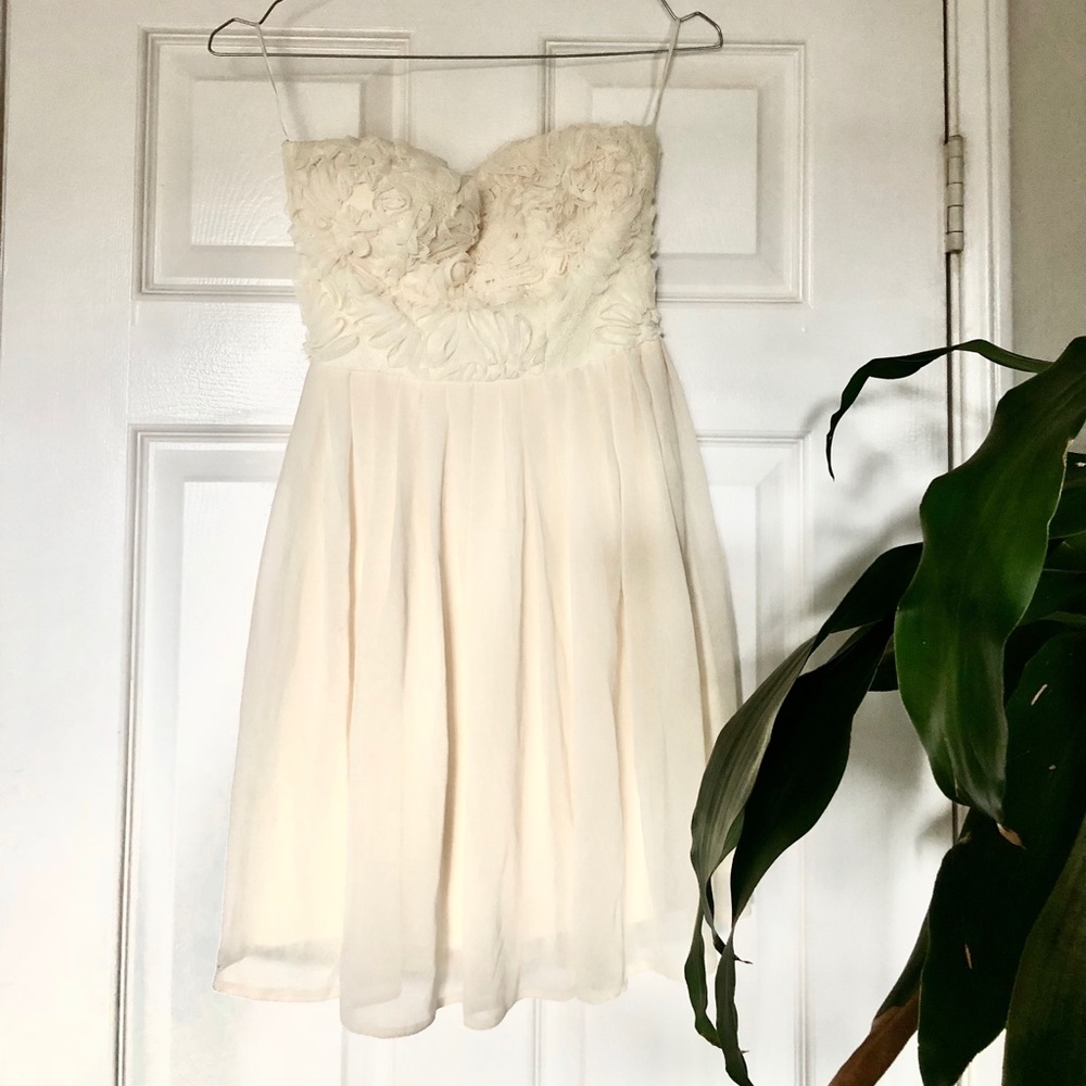 mini cream white dress